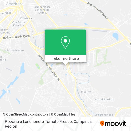 Pizzaria e Lanchonete Tomate Fresco map