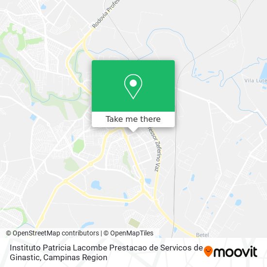 Instituto Patricia Lacombe Prestacao de Servicos de Ginastic map