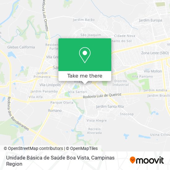 Mapa Unidade Básica de Saúde Boa Vista