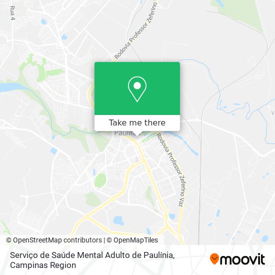 Serviço de Saúde Mental Adulto de Paulínia map