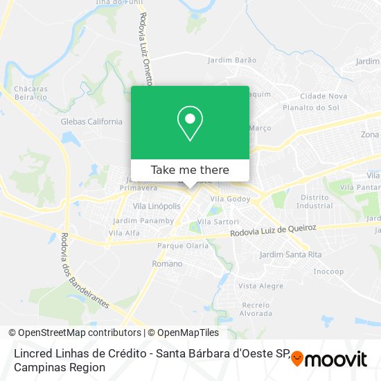 Lincred Linhas de Crédito - Santa Bárbara d'Oeste SP map