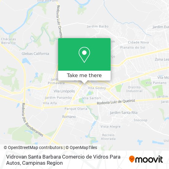 Vidrovan Santa Barbara Comercio de Vidros Para Autos map