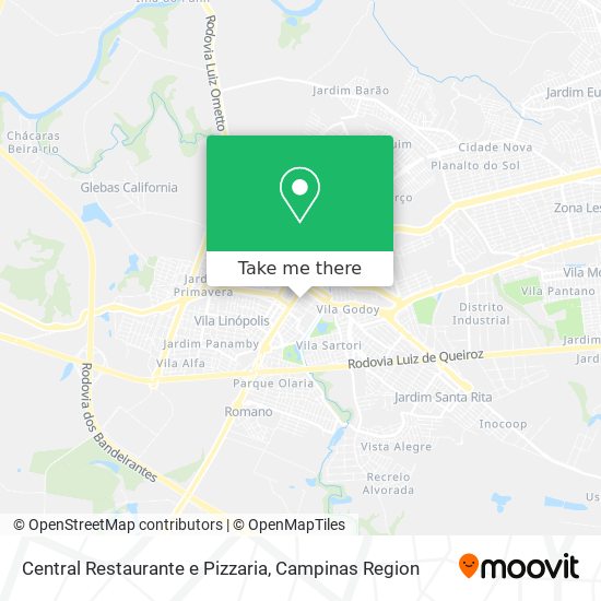 Central Restaurante e Pizzaria map