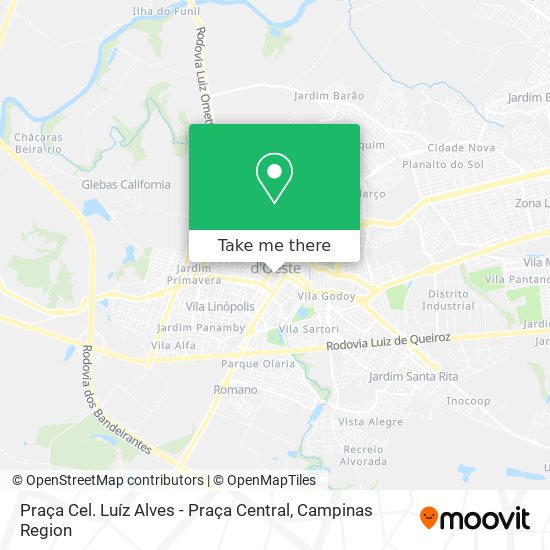 Praça Cel. Luíz Alves - Praça Central map