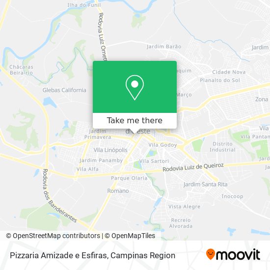 Pizzaria Amizade e Esfiras map