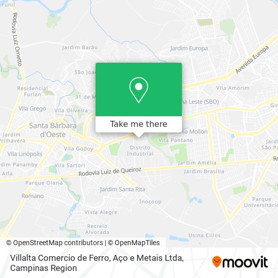 Villalta Comercio de Ferro, Aço e Metais Ltda map