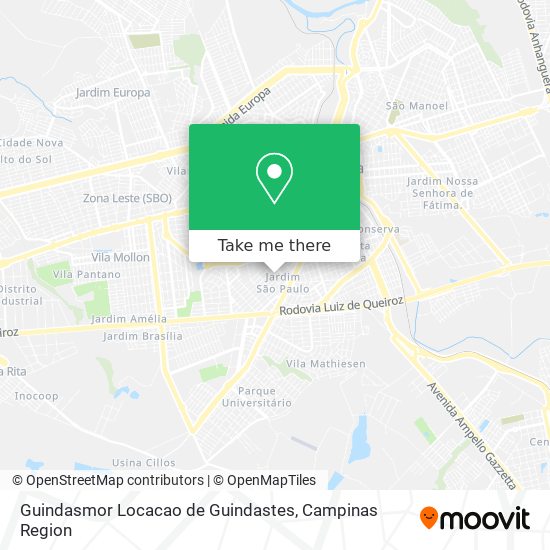 Guindasmor Locacao de Guindastes map