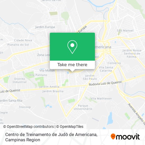 Centro de Treinamento de Judô de Americana map