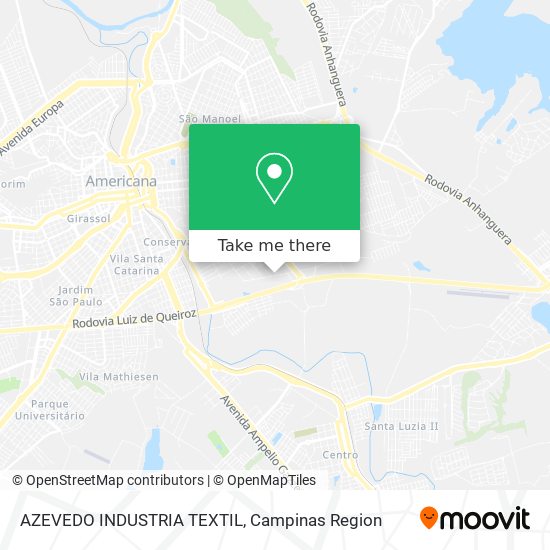 Mapa AZEVEDO INDUSTRIA TEXTIL