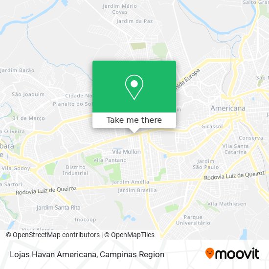 Lojas Havan Americana map
