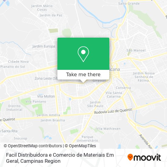 Mapa Facil Distribuidora e Comercio de Materiais Em Geral