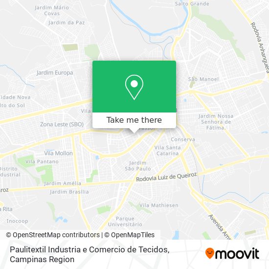 Mapa Paulitextil Industria e Comercio de Tecidos