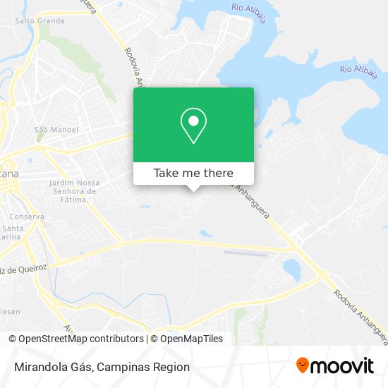 Mapa Mirandola Gás
