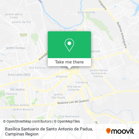 Basilica Santuario de Santo Antonio de Padua map