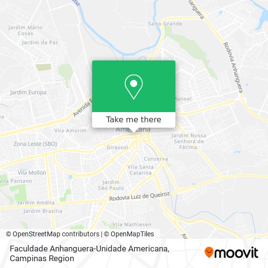 Faculdade Anhanguera-Unidade Americana map