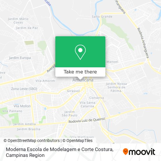 Mapa Moderna Escola de Modelagem e Corte Costura