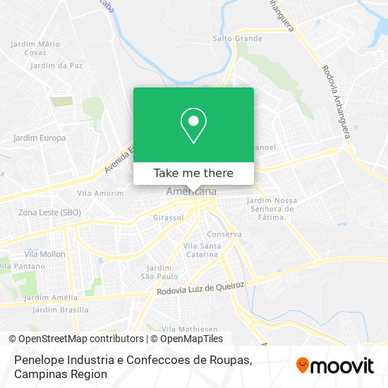 Penelope Industria e Confeccoes de Roupas map