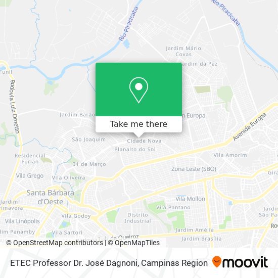 ETEC Professor Dr. José Dagnoni map