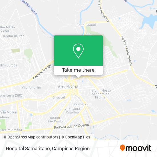 Hospital Samaritano map