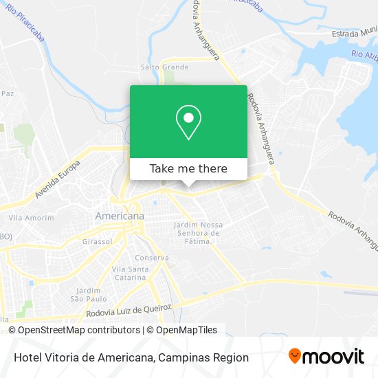 Hotel Vitoria de Americana map