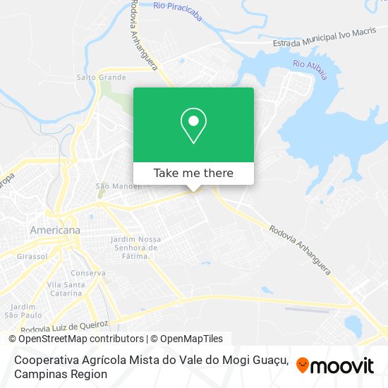 Cooperativa Agrícola Mista do Vale do Mogi Guaçu map