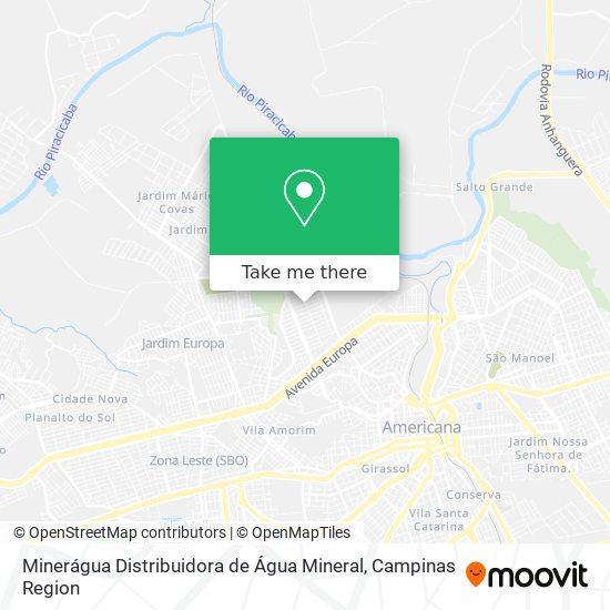 Mapa Minerágua Distribuidora de Água Mineral