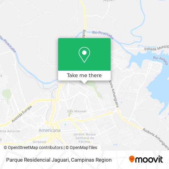 Parque Residencial Jaguari map