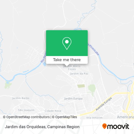 Jardim das Orquídeas map