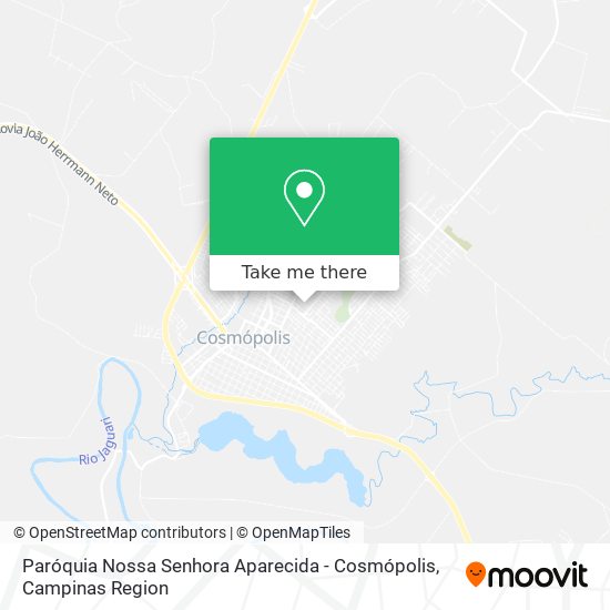 Mapa Paróquia Nossa Senhora Aparecida - Cosmópolis