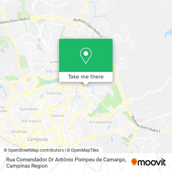 Rua Comendador Dr Antônio Pompeu de Camargo map