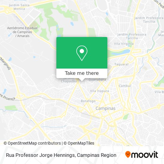 Mapa Rua Professor Jorge Hennings