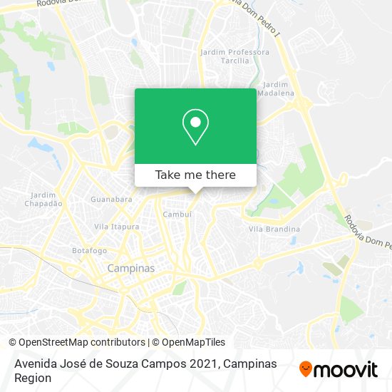 Avenida José de Souza Campos 2021 map