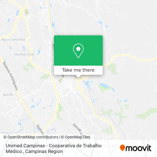 Unimed Campinas - Cooperativa de Trabalho Médico. map