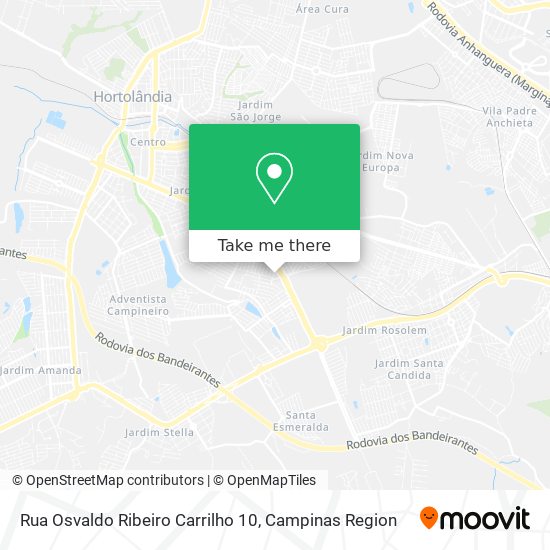 Mapa Rua Osvaldo Ribeiro Carrilho 10