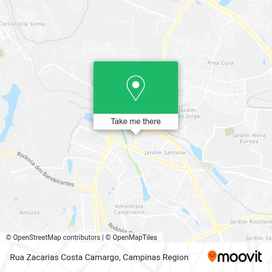 Rua Zacarias Costa Camargo map