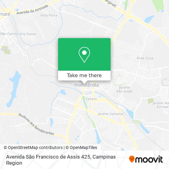 Mapa Avenida São Francisco de Assis 425