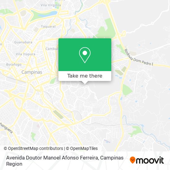 Avenida Doutor Manoel Afonso Ferreira map