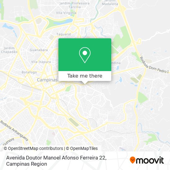 Mapa Avenida Doutor Manoel Afonso Ferreira 22