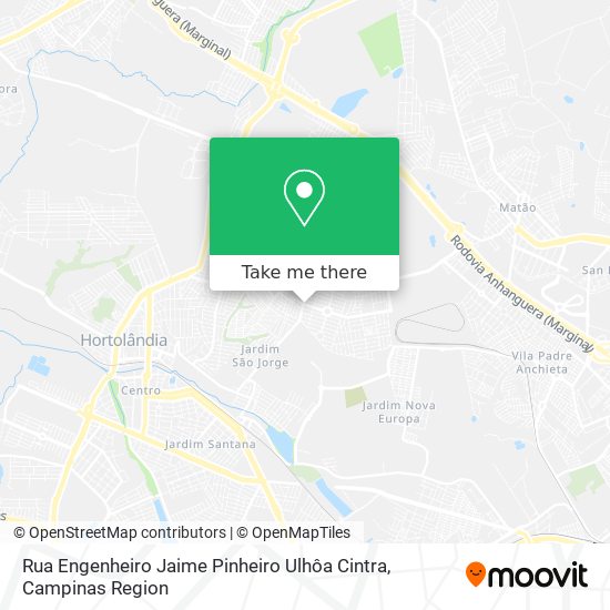 Mapa Rua Engenheiro Jaime Pinheiro Ulhôa Cintra