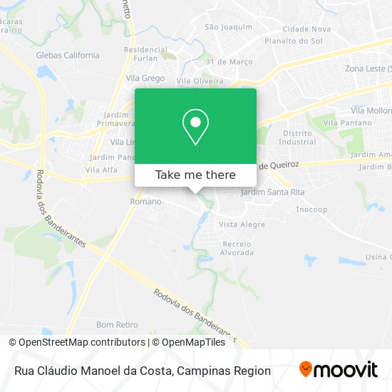 Rua Cláudio Manoel da Costa map