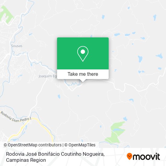 Rodovia José Bonifácio Coutinho Nogueira map