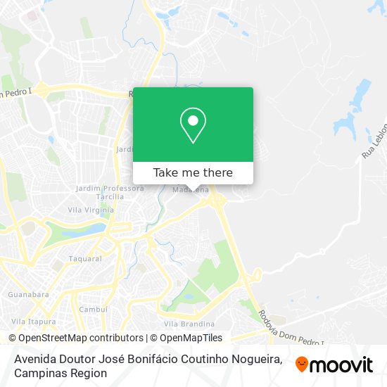 Avenida Doutor José Bonifácio Coutinho Nogueira map