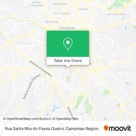 Rua Santa Rita do Passa Quatro map