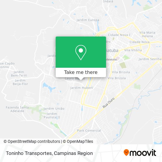 Mapa Toninho Transportes