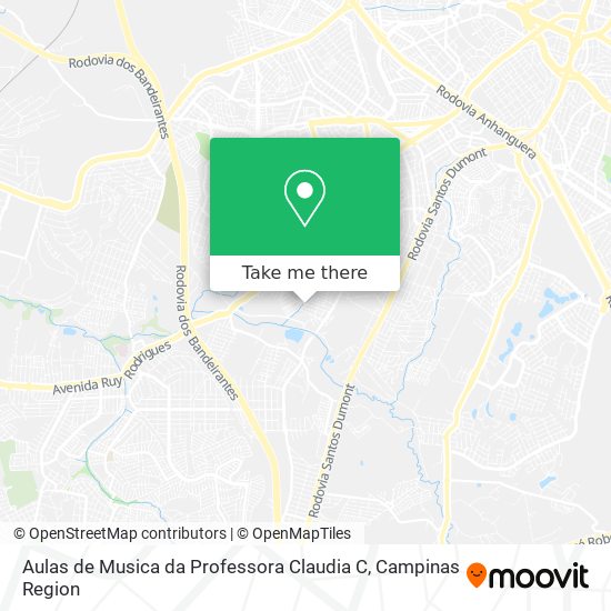 Mapa Aulas de Musica da Professora Claudia C