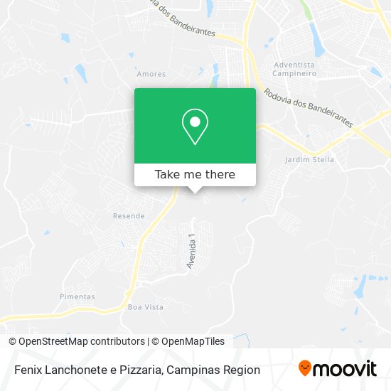 Mapa Fenix Lanchonete e Pizzaria