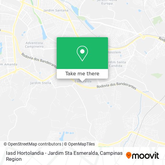 Iasd Hortolandia - Jardim Sta Esmeralda map