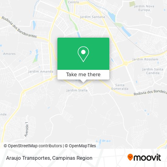 Araujo Transportes map