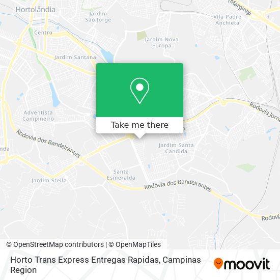 Horto Trans Express Entregas Rapidas map