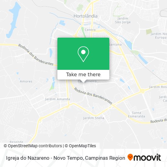 Igreja do Nazareno - Novo Tempo map